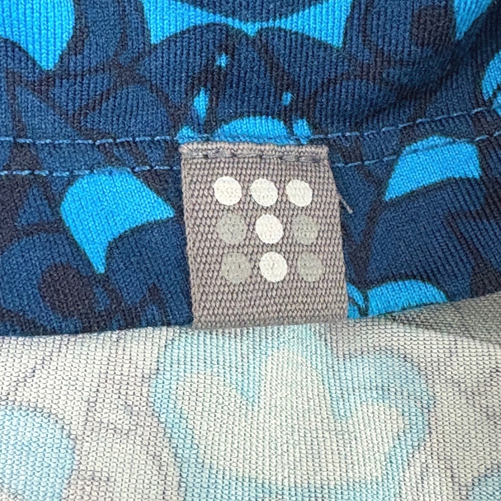 Title Nine Getaway Dress Size XL Blue Geometric Print Quarter Zip Long Sleeve - Picture 7 of 11
